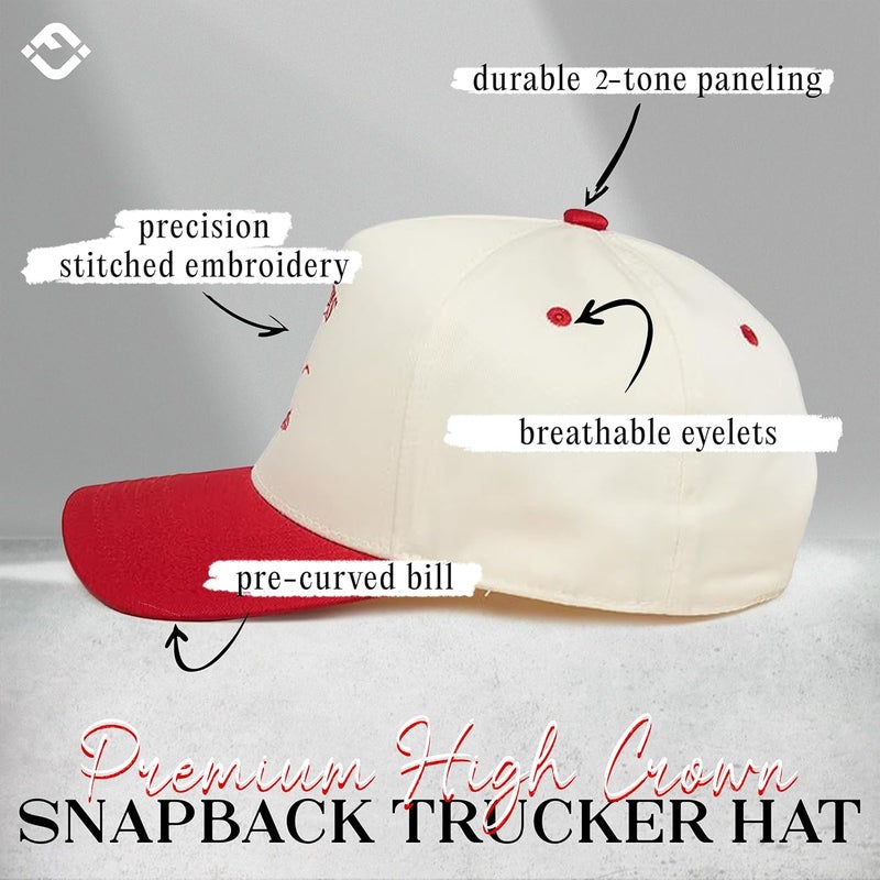 Funky Junque Vintage Canvas Snapback Hat - Adjustable 2 Tone Cap for Men Women - Put It On My, Cowboy, Girl Dad, Funny - Image 3